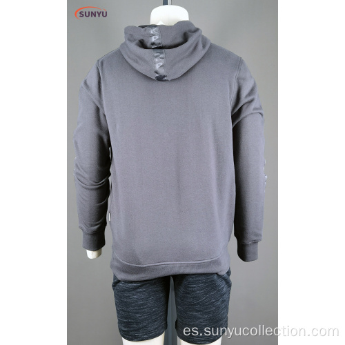 Sudadera de manga larga con cuello redondo para hombre con sudadera con capucha